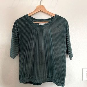 Velvet green top